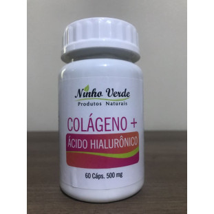 Colágeno + Acido Hialurônico 60 caps 500mg