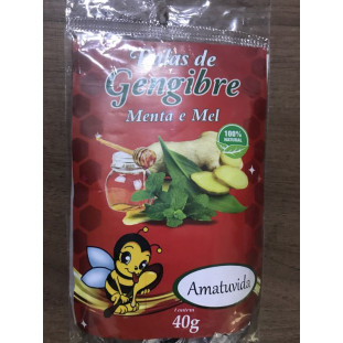 Balas de Gengibre com Menta e Mel 40g