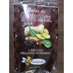 Balas de Gengibre com Cravo e Canela 40g