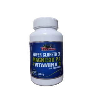 Super Cloreto P.A com Vitamina D 120 caps 500mg
