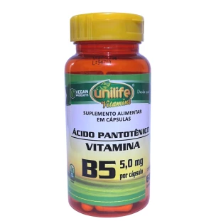 Vitamina B5 - Ácido Pantotênico 60 caps 500mg