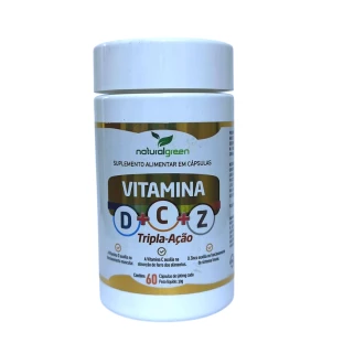 Vitamina Tripla Ação D,C e Z 60 caps